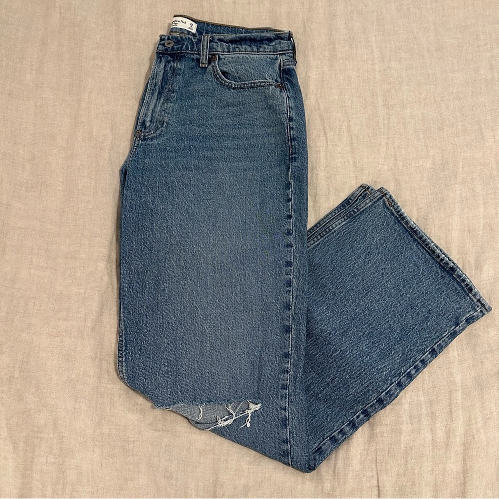 Abercrombie & Fitch Curve Love Baggy Low Rise Jeans - Long